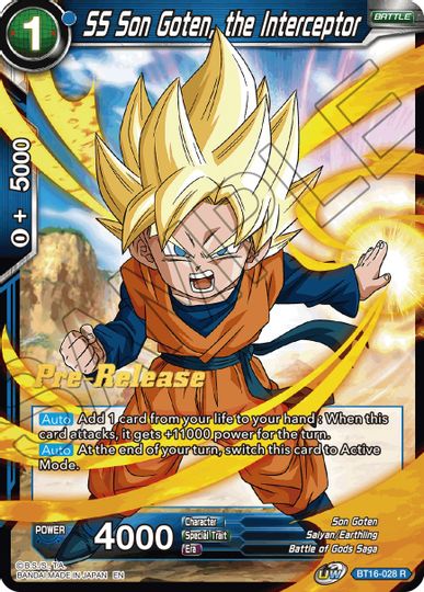 SS Son Goten, el Interceptor (BT16-028) [Promociones de presentación del Reino de los Dioses] 