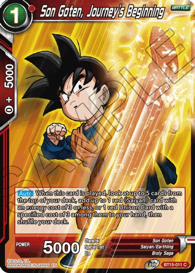 Son Goten, El comienzo del viaje (BT15-011) [Enfrentamiento Saiyan] 