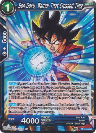 Son Goku, el guerrero que cruzó el tiempo (BT10-038) [Paquete de revisión 2020] 