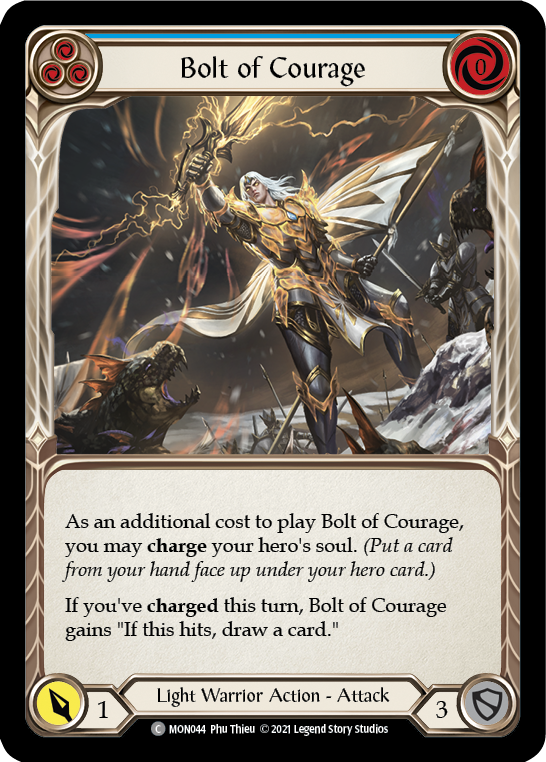 Bolt of Courage (Azul) [MON044-RF] (Monarch) 1.ª edición Lámina arcoíris 
