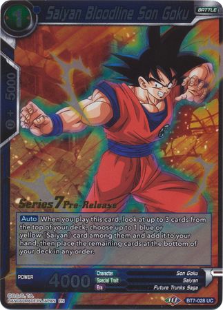 Saiyan Bloodline Son Goku (BT7-028_PR) [Promociones de presentación de Assault of the Saiyans] 