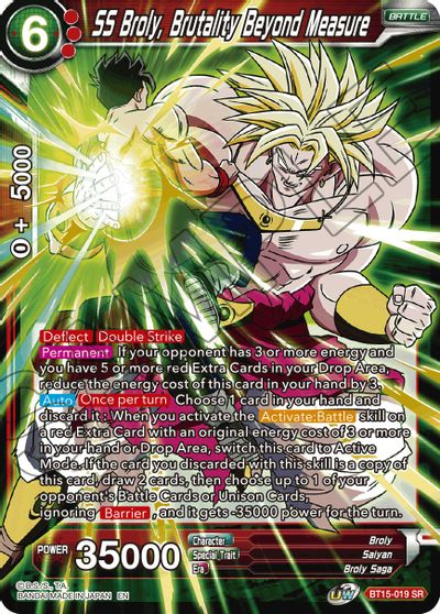 SS Broly, Brutalidad sin medida (BT15-019) [Saiyan Showdown] 