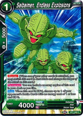 Saibaimen, Explosiones sin fin (BT7-068) [Asalto de los Saiyajin] 