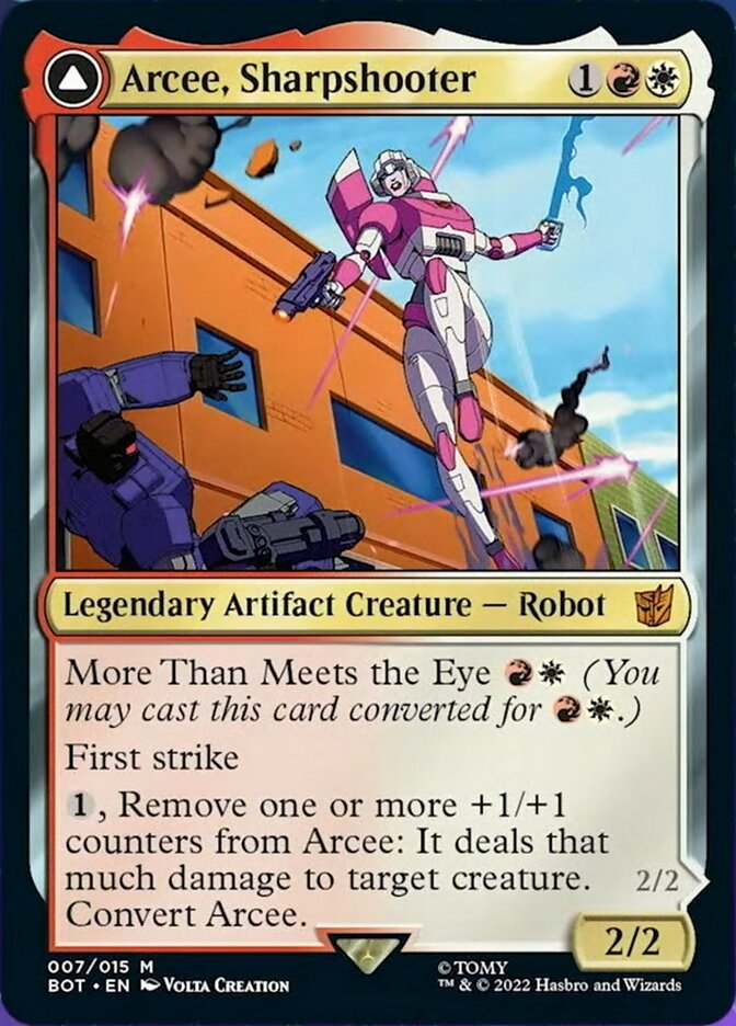 Arcee, francotirador // Arcee, cupé acrobático [Transformers] 
