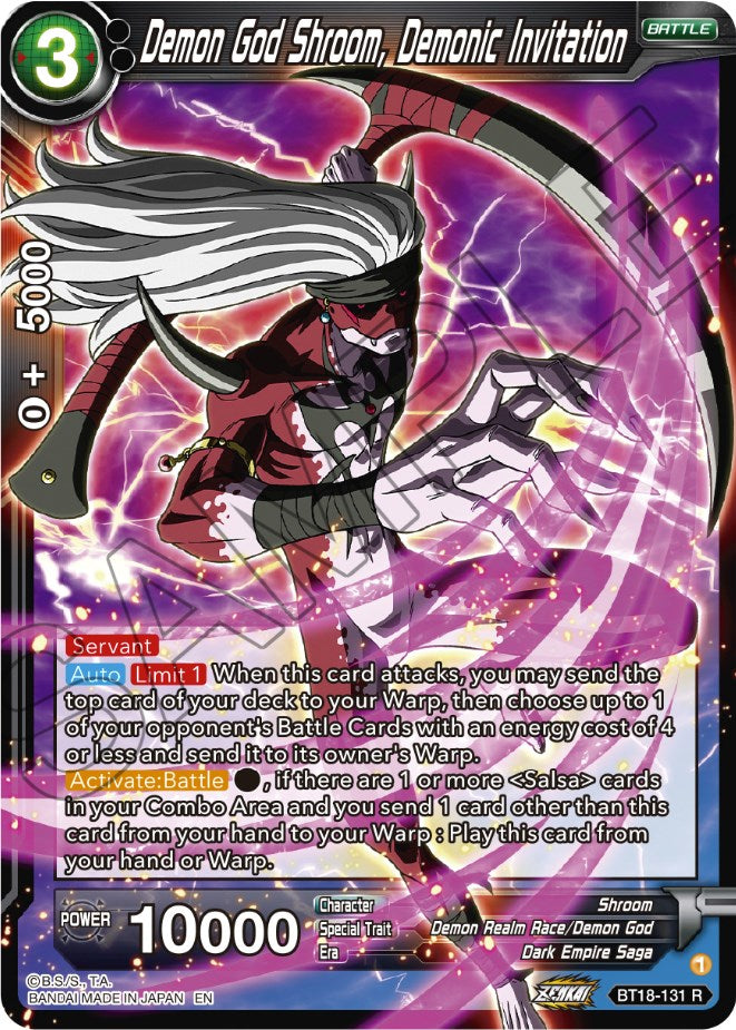 Demon God Shroom, Invitación demoníaca (BT18-131) [Dawn of the Z-Legends] 