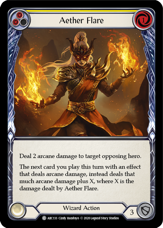 Llamarada de éter (amarillo) [U-ARC133] (Arcane Rising Unlimited) Ilimitado Normal 
