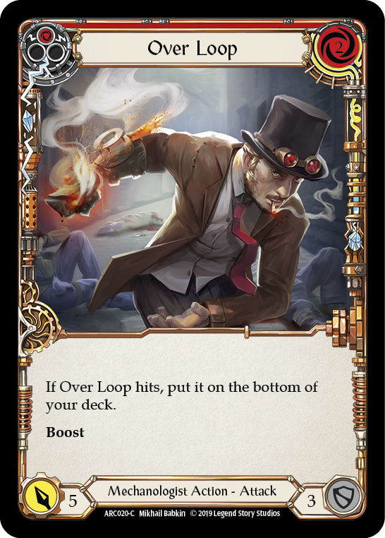 Over Loop (rojo) [ARC020-C] (Arcane Rising) 1.ª edición Rainbow Foil 