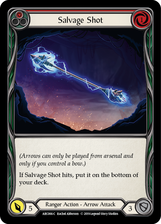 Disparo de salvamento (rojo) [ARC066-C] (Arcane Rising) 1.ª edición Rainbow Foil 