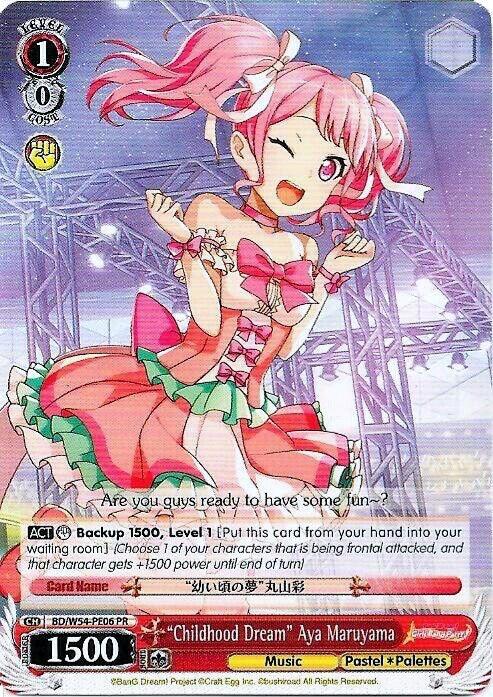 "Childhood Dream" Aya Maruyama (BD/W54-PE06 PR) (Promo) [BanG Dream! Girls Band Party!] - Blue Jay's Cauldron