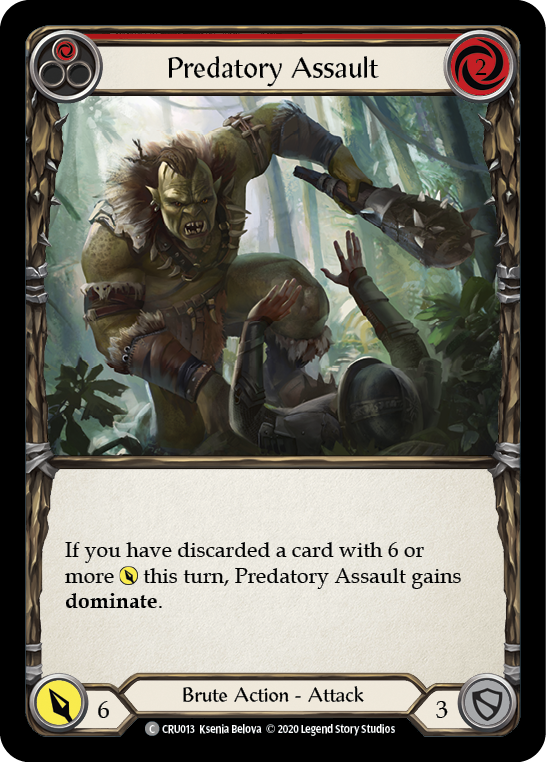 Asalto depredador (rojo) [CRU013] (Crucible of War) 1.a edición Rainbow Foil 