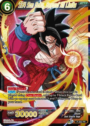 SS4 Son Goku, Más allá de todos los límites (estampado dorado) (P-262) [Mythic Booster] 