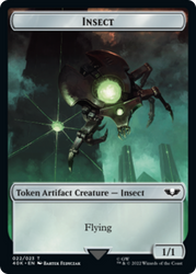 Guerrero Necrón // Insecto de doble cara (lámina de sobretensión) [Warhammer 40,000 Tokens] 