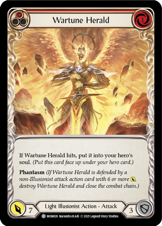 Wartune Herald (rojo) [MON026-RF] (Monarch) 1.ª edición Rainbow Foil 