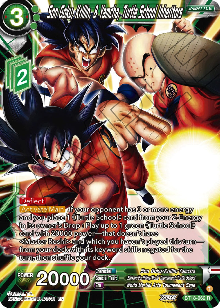 Son Goku, Krillin y Yamcha, herederos de la escuela de tortugas (BT18-062) [El amanecer de las leyendas Z] 