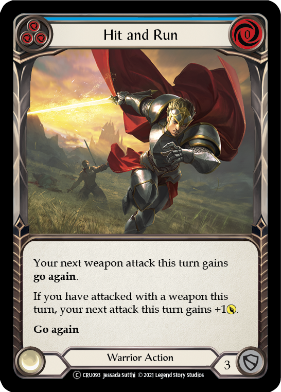 Hit and Run (Azul) [U-CRU093] (Crucible of War Unlimited) Lámina arcoíris ilimitada 