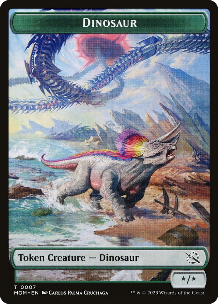 Elemental (09) // Ficha de dinosaurio de doble cara [Fichas de la Marcha de la Máquina] 