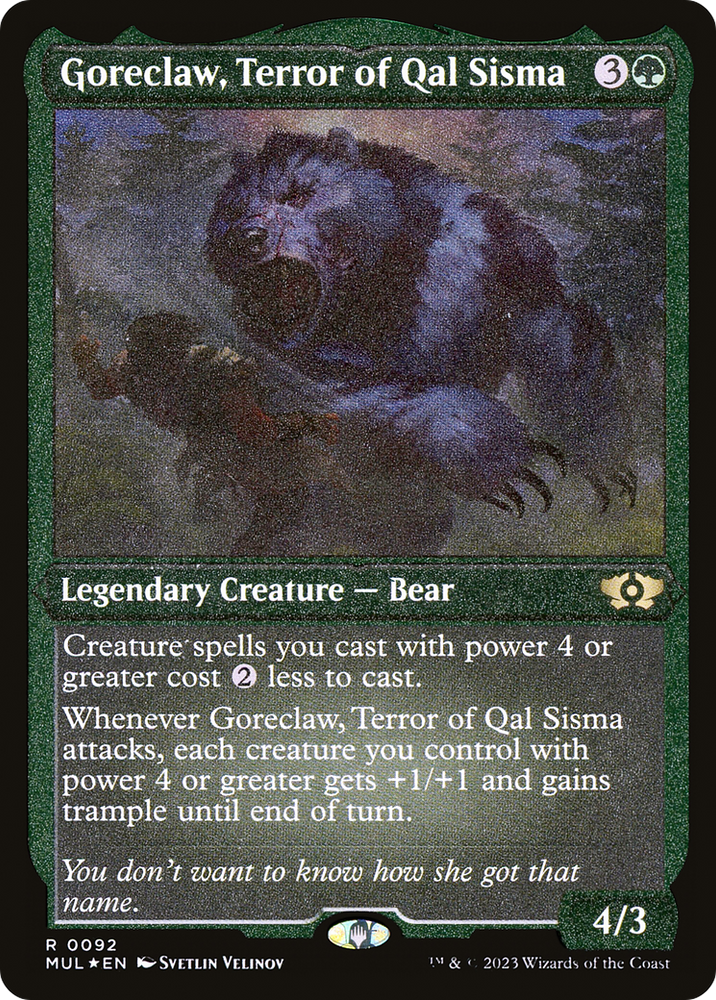 Goreclaw, Terror de Qal Sisma (lámina grabada) [Leyendas multiverso] 