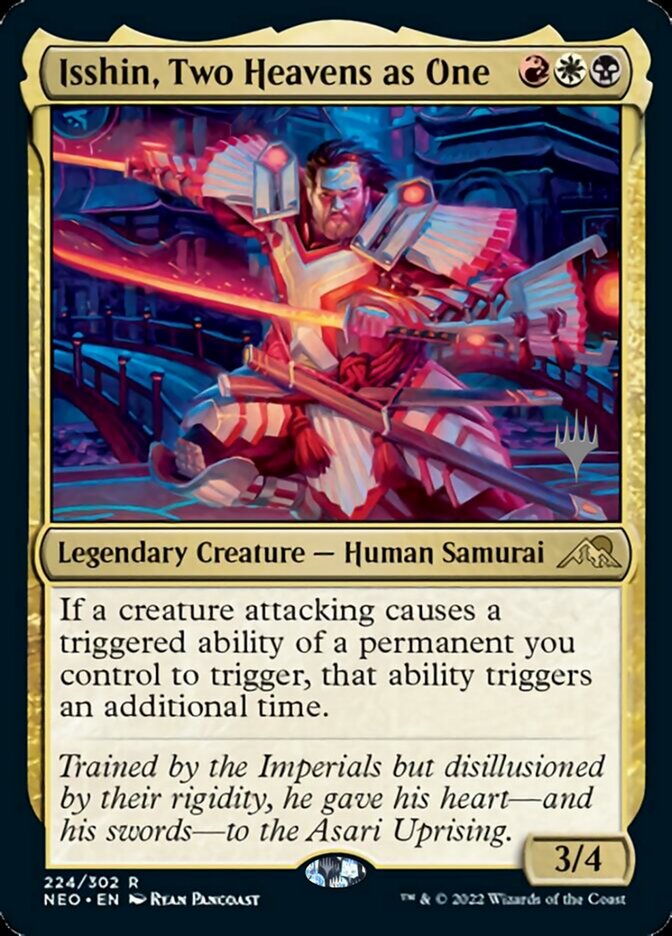 Isshin, Dos cielos como uno (Paquete promocional) [Kamigawa: Neon Dynasty Promos] 