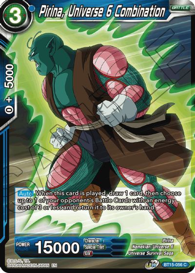 Pirina, combinación del Universo 6 (BT15-056) [Enfrentamiento Saiyan] 
