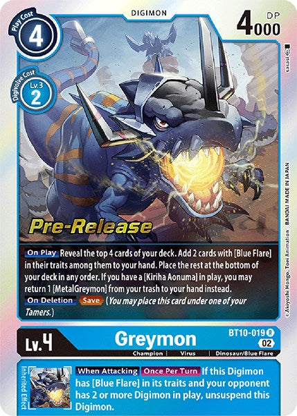 Greymon [BT10-019] [Tarjetas de prelanzamiento de encuentro Xros] 