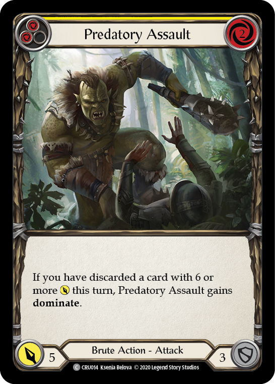 Asalto depredador (amarillo) [CRU014] (Crucible of War) 1.a edición Rainbow Foil 