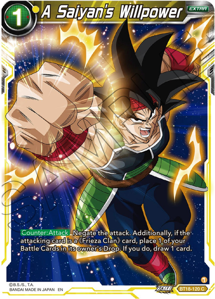 La fuerza de voluntad de un Saiyan (BT18-120) [Dawn of the Z-Legends] 