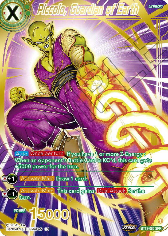 Piccolo, Guardián de la Tierra (SPR) (BT18-065) [El amanecer de las Leyendas Z] 