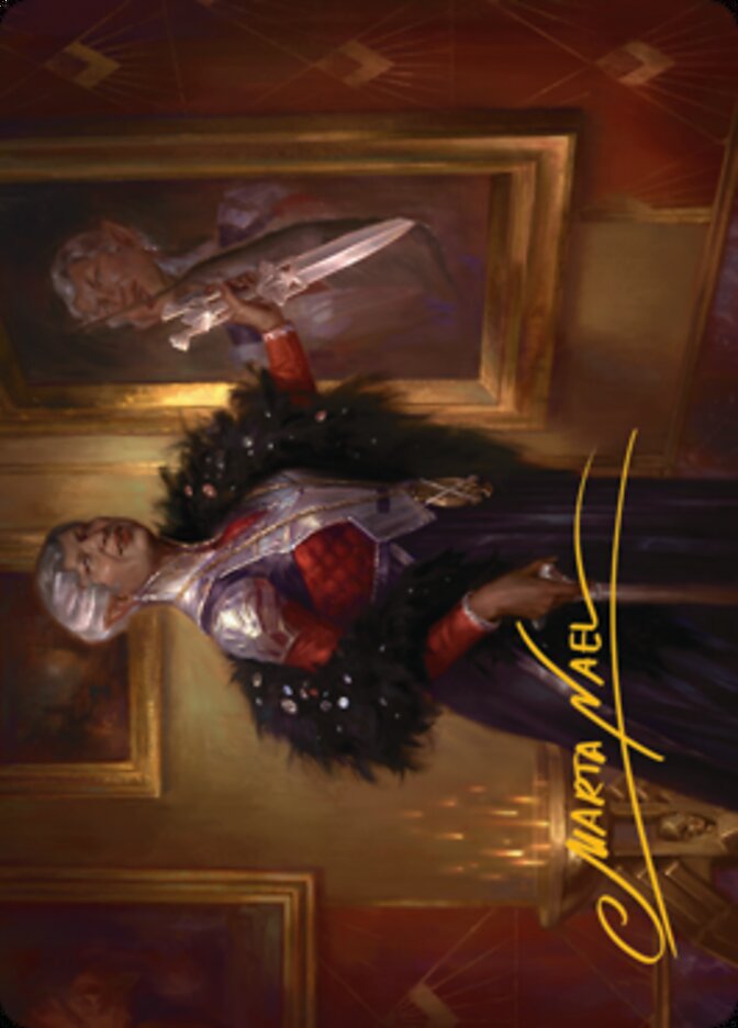 Tarjeta de arte Evelyn, la codiciosa (firma estampada en oro) [Streets of New Capenna Art Series] 