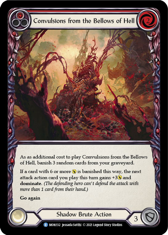 Convulsiones de los fuelles del infierno (rojo) [MON132-RF] (Monarch) 1.ª edición Rainbow Foil 