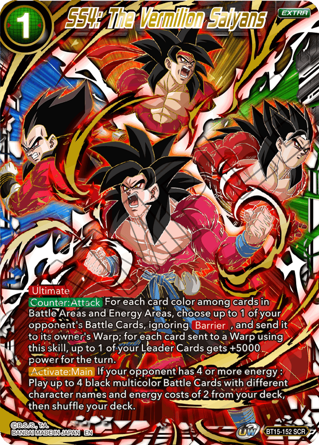 SS4: Los Saiyajin Bermellón (BT15-152) [Enfrentamiento Saiyan] 