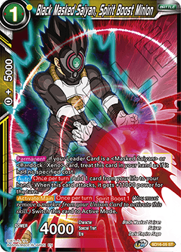Saiyan enmascarado negro, Minion Spirit Boost (Cubierta inicial - Darkness Reborn) (SD16-05) [Cross Spirits] 