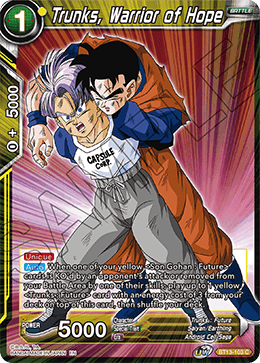 Trunks, Guerrero de la Esperanza (Común) (BT13-103) [Rivalidad Suprema] 