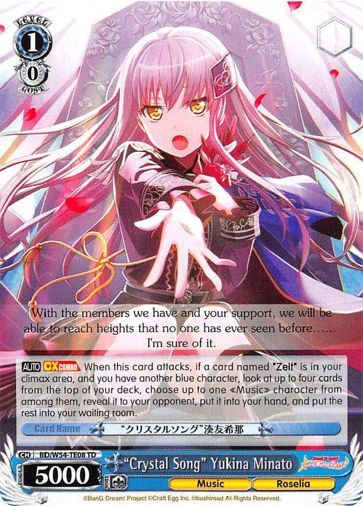 "Crystal Song" Yukina Minato (BD/W54-TE08 TD) [BanG Dream! Girls Band Party!] - Blue Jay's Cauldron