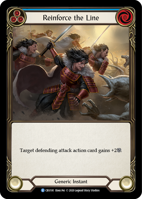 Reforzar la línea (azul) [CRU191] (Crucible of War) 1.ª edición Rainbow Foil 