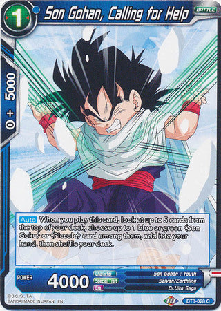 Son Gohan, pidiendo ayuda (BT8-028) [Maquinaciones maliciosas] 