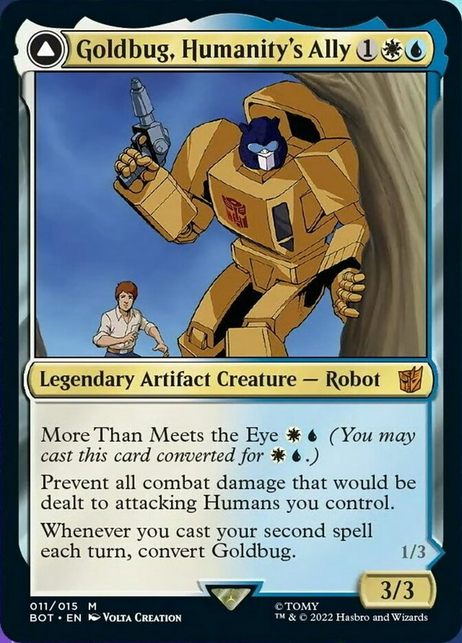 Goldbug, aliado de la humanidad // Goldbug, Scrappy Scout [Transformers] 