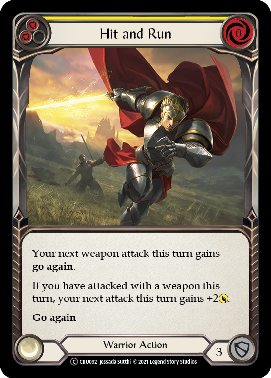 Hit and Run (Amarillo) [U-CRU092] (Crucible of War Unlimited) Ilimitado Normal 