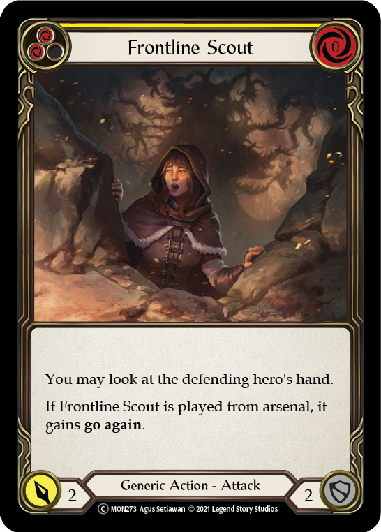 Frontline Scout (Amarillo) [U-MON273-RF] (Monarch Unlimited) Ilimitado Rainbow Foil 