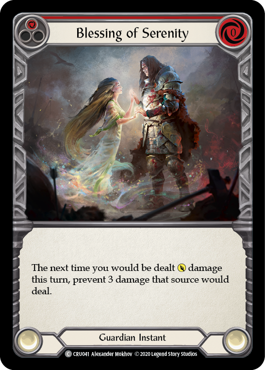 Bendición de la serenidad (rojo) [CRU041] (Crucible of War) 1.ª edición Rainbow Foil 
