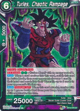 Turles, Chaotic Rampage (BT12-078) [Rejuvenecimiento vicioso] 